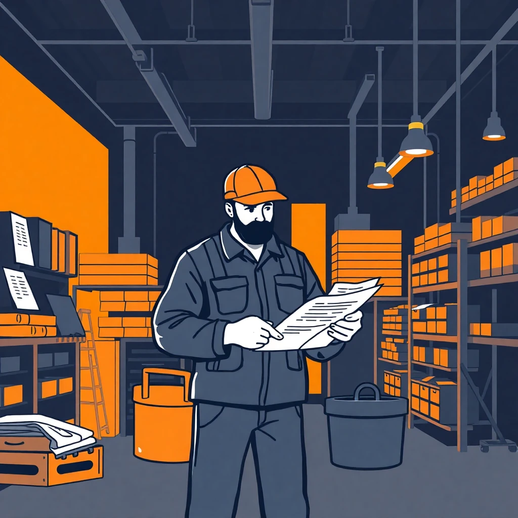 Supervisor de limpieza trabajando
