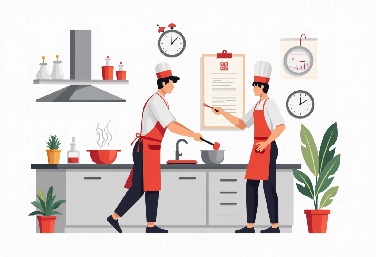 Chef en cocina moderna