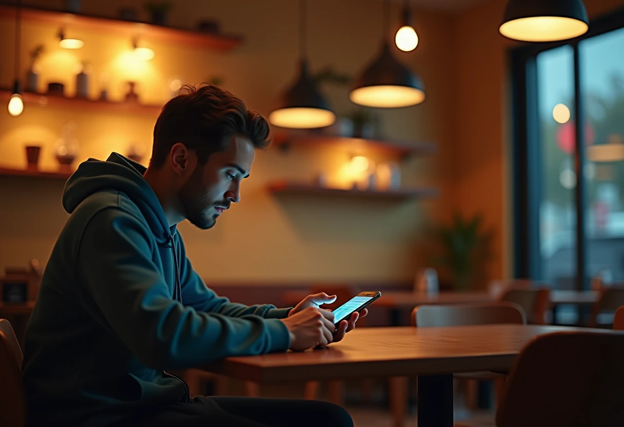 Jugador resolviendo un rompecabezas en su teléfono