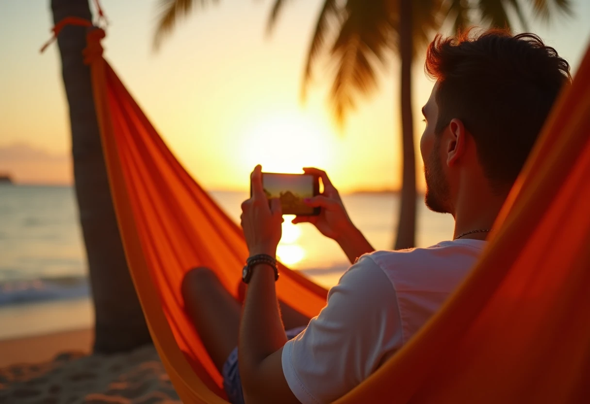Disfrutando de juegos casuales en el sol