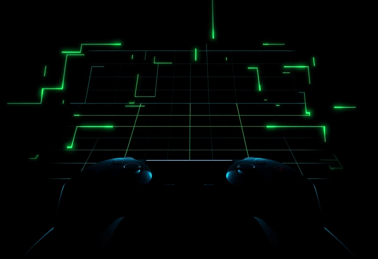 Abstract gaming grid illustration