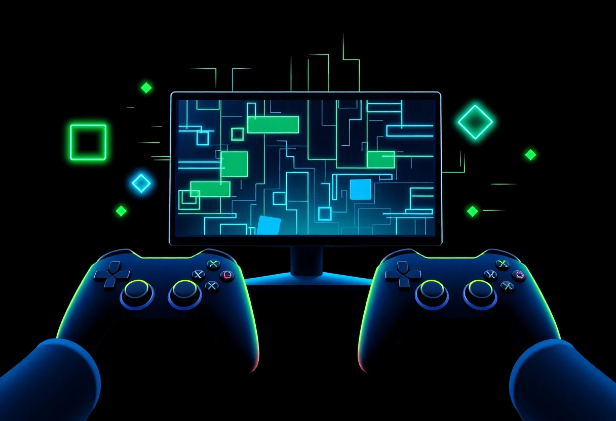 Ilustración de juegos móviles
