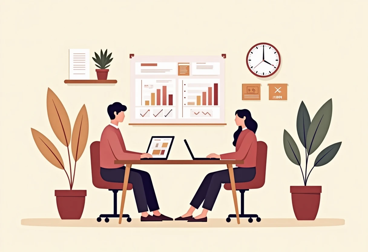 Oficina moderna para trabajos administrativos
