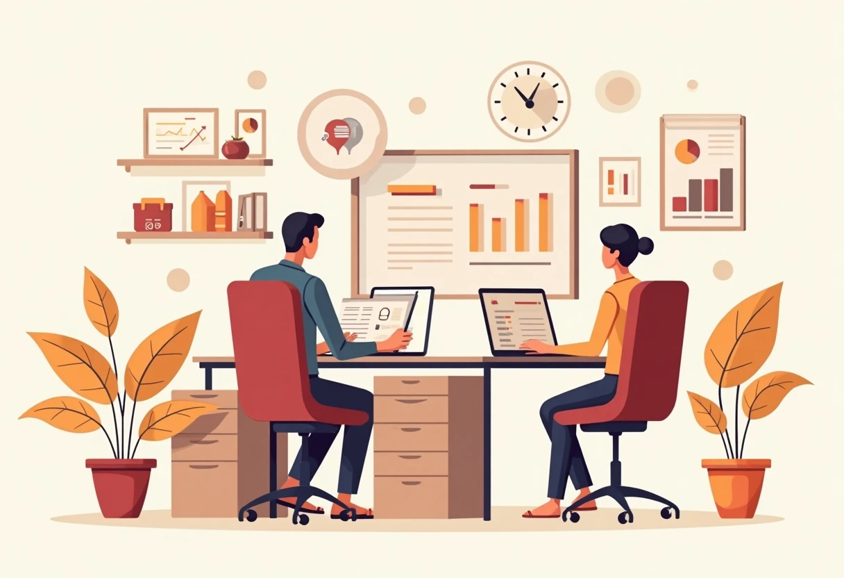 Colaboración en oficina