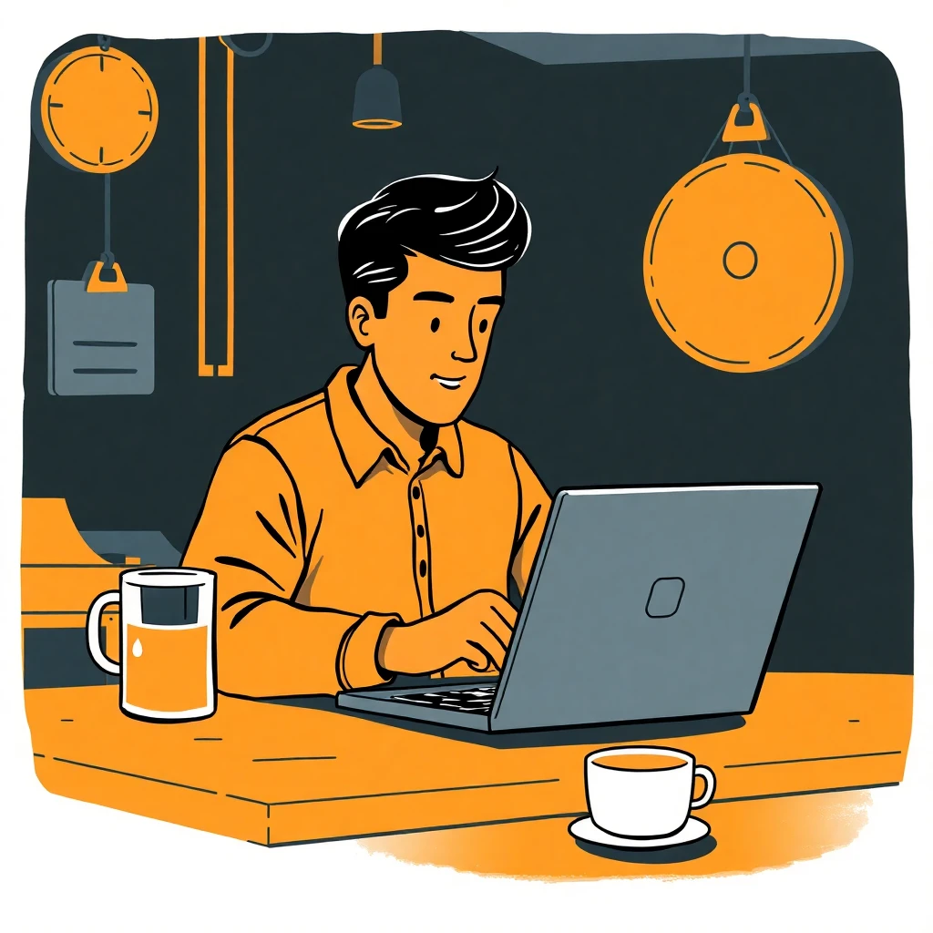 Comparación de trabajos en laptop