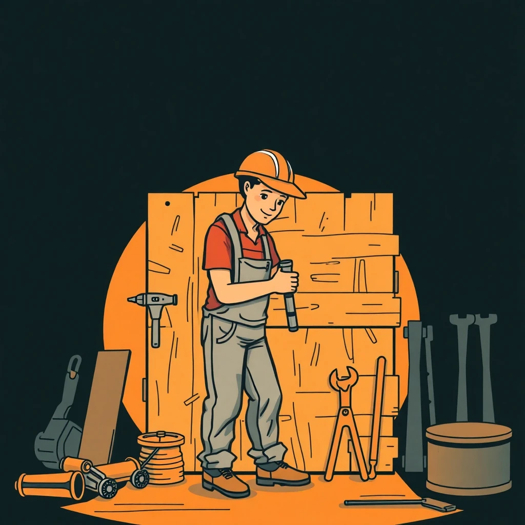 Albañil trabajando en un proyecto