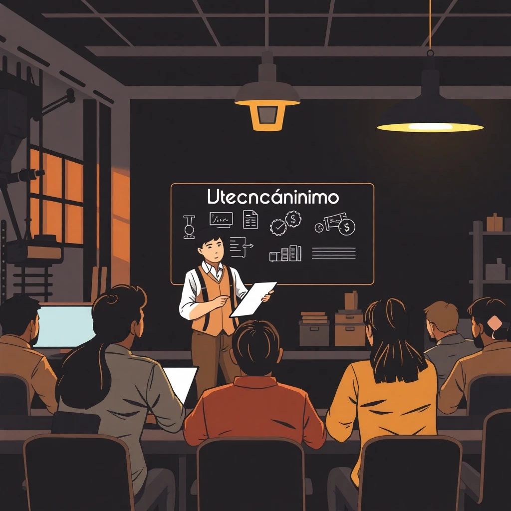 Tutor enseñando en aula