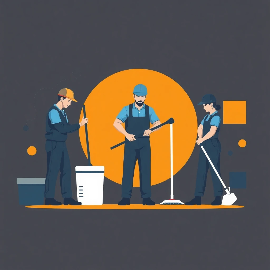Trabajos de limpieza en equipo