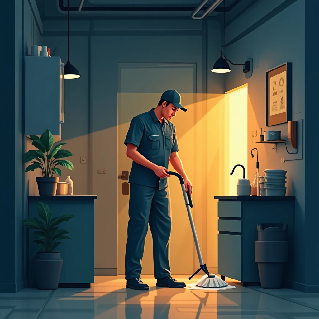 Técnico de higiene en acción