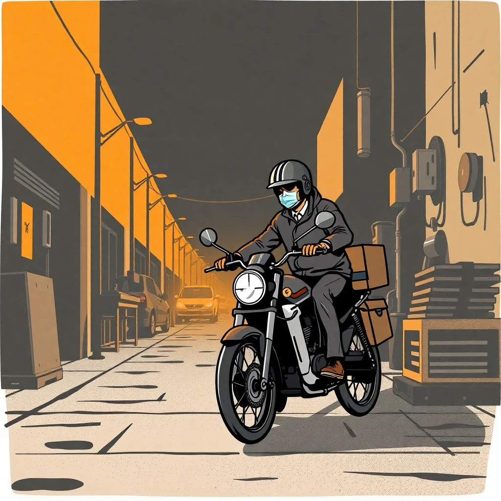Repartidor en motocicleta