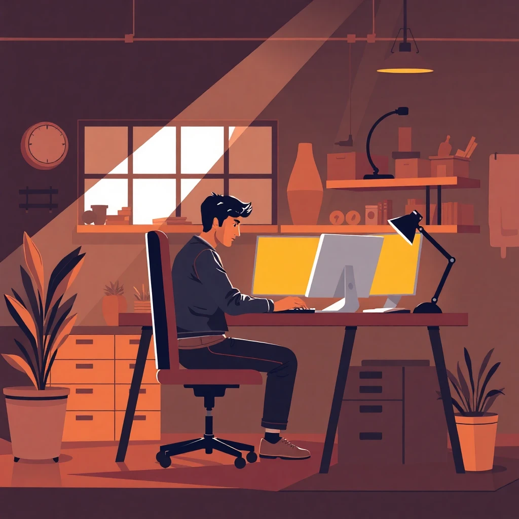 Freelancer IT trabajando desde casa