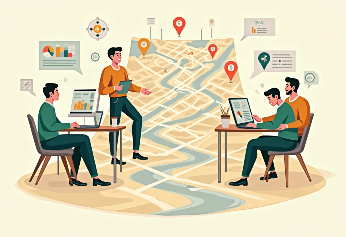 Equipo de desarrolladores trabajando juntos
