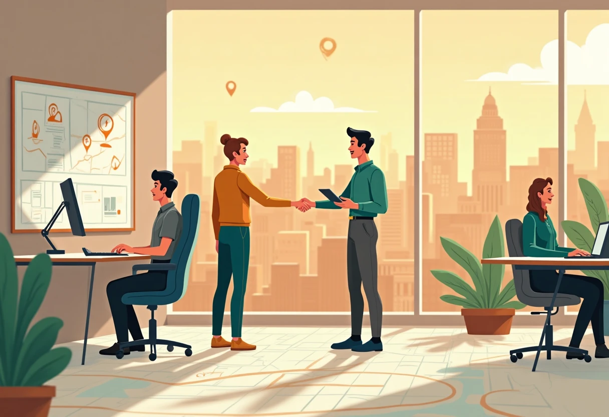 Desarrollador trabajando en un entorno inspirador