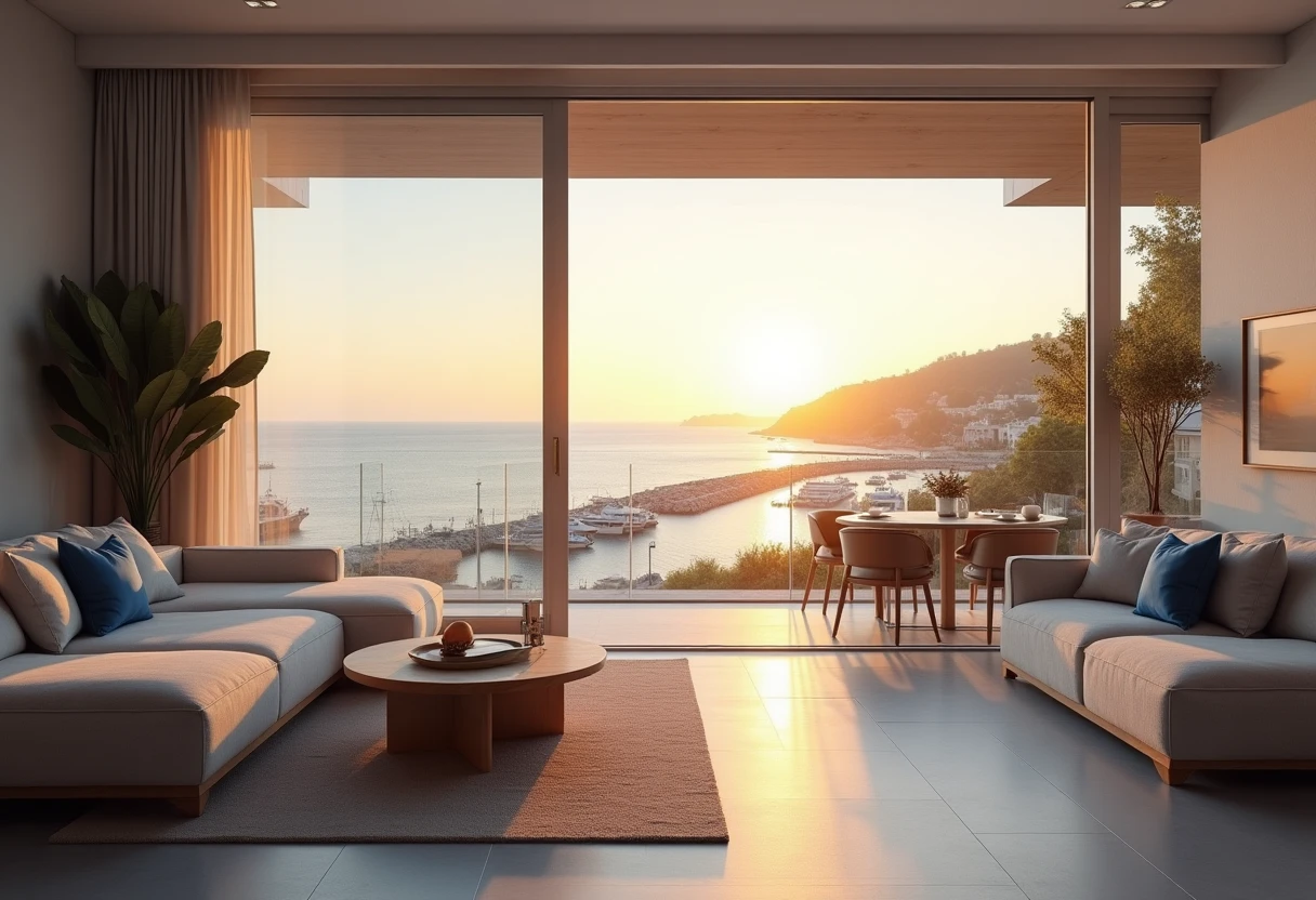 Appartement moderne avec vue sur le port