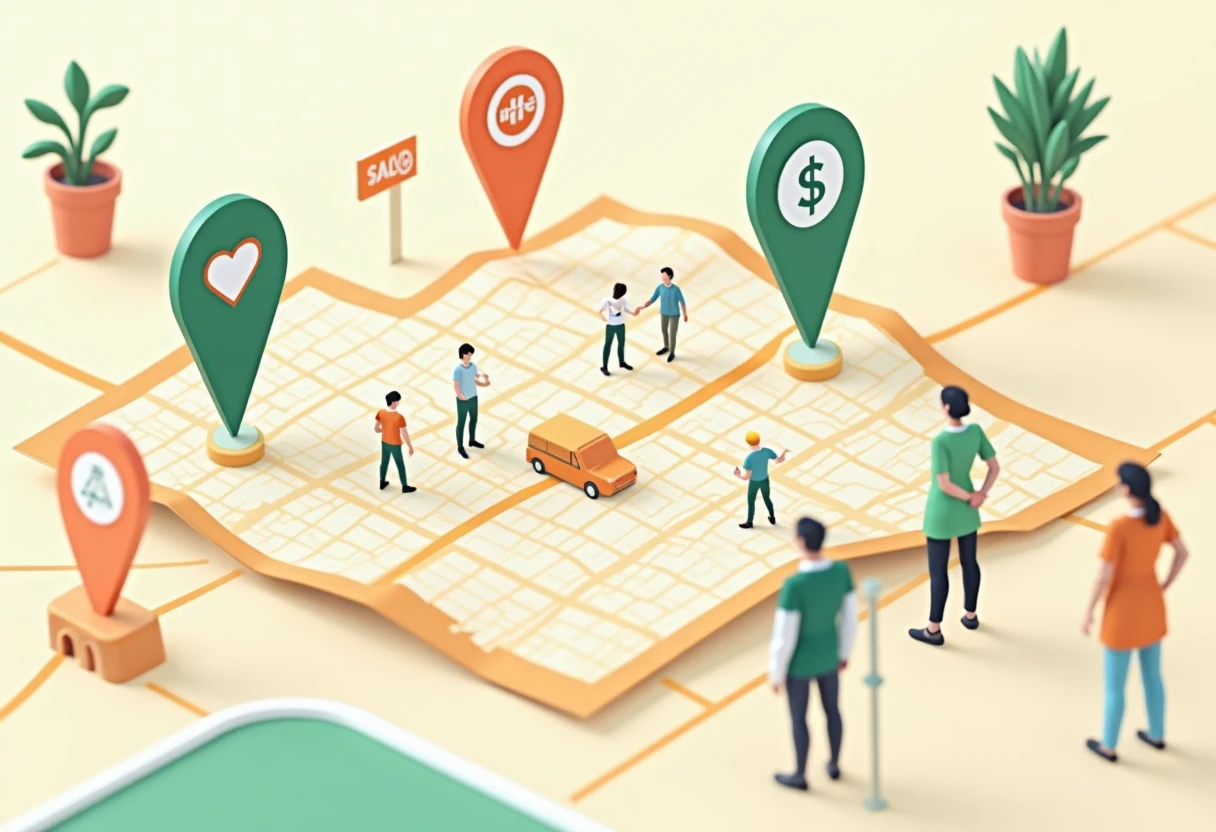 Healthcare job navigation map