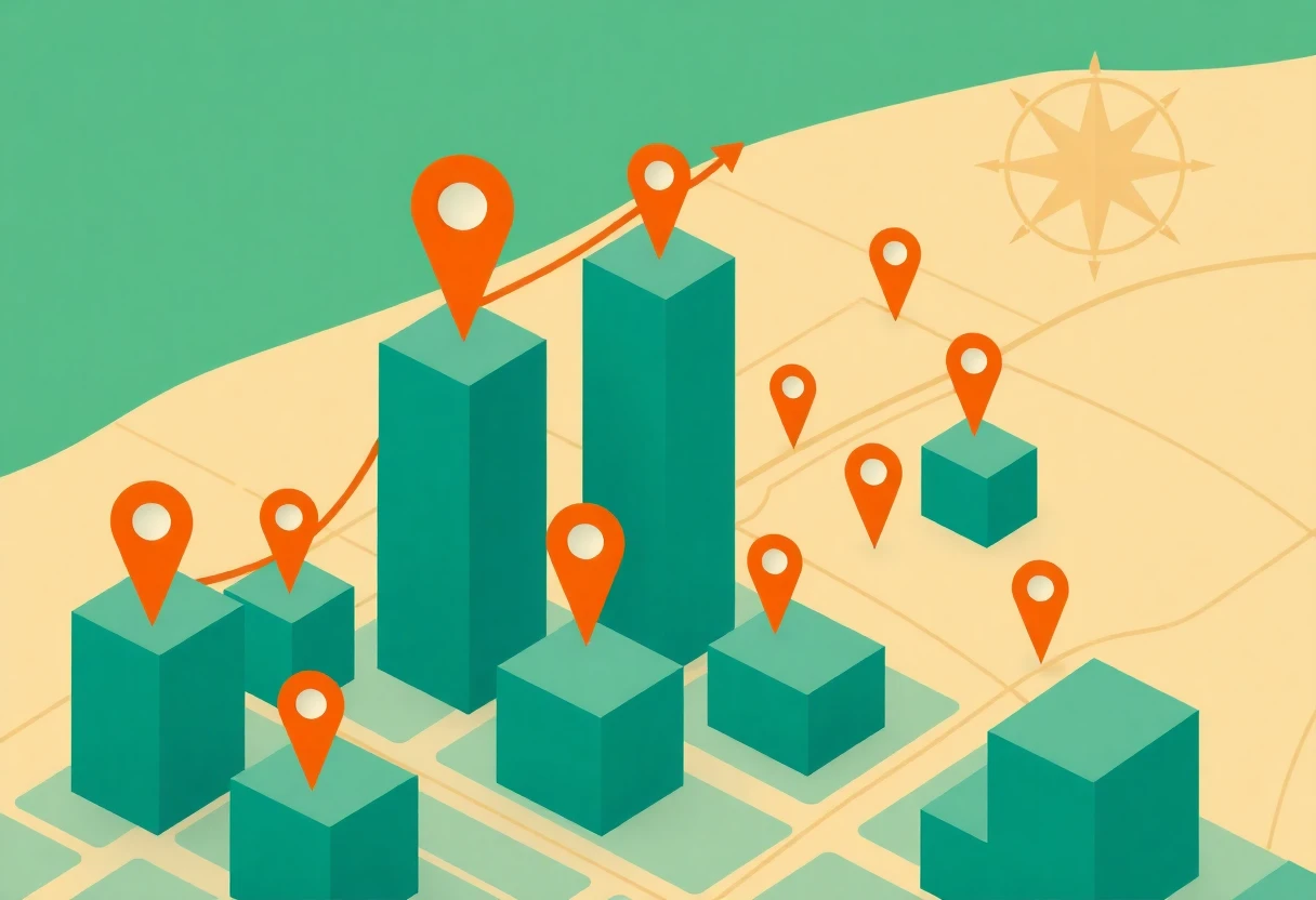Sales growth and sector symbols