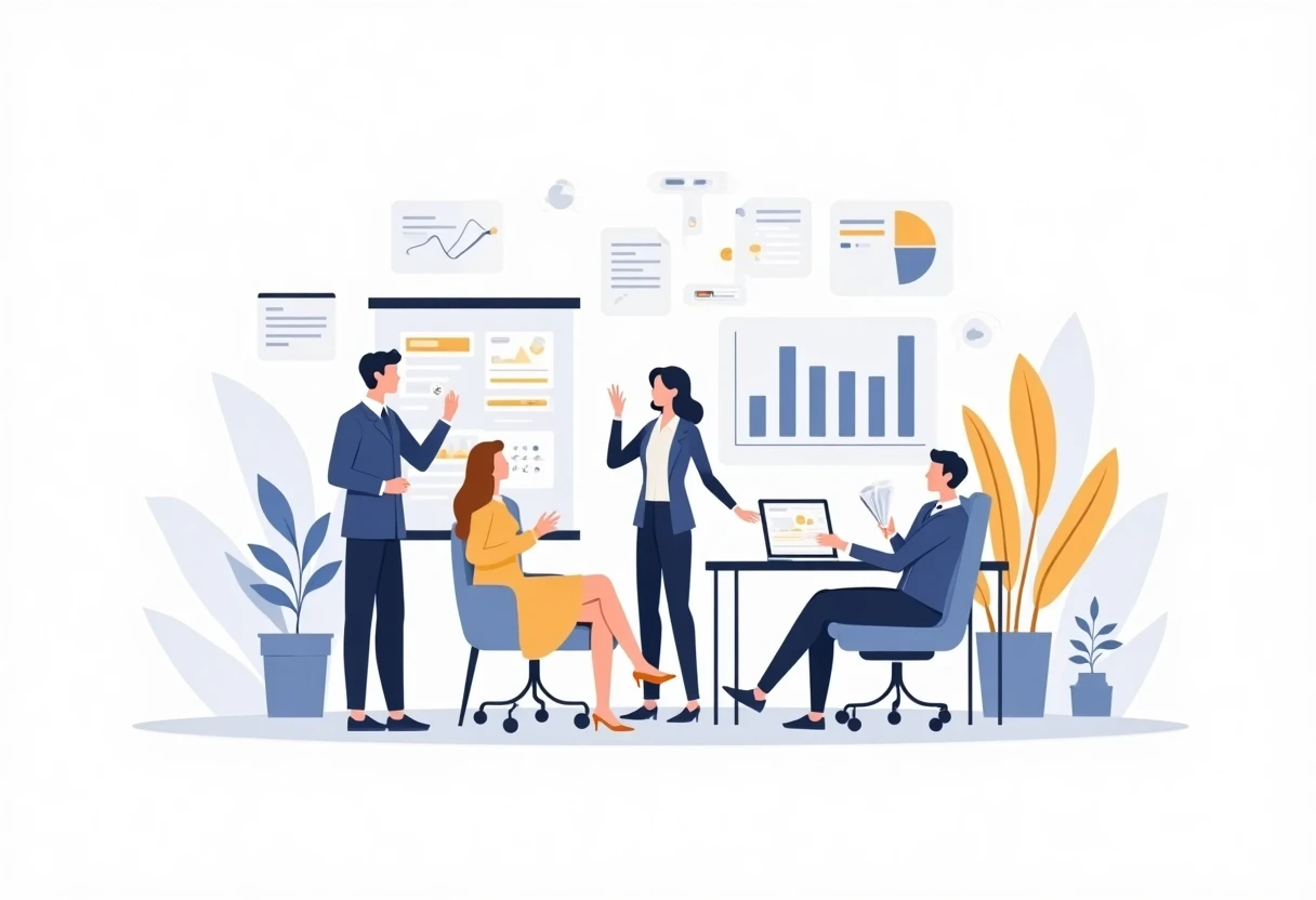 Marketing team in discussion