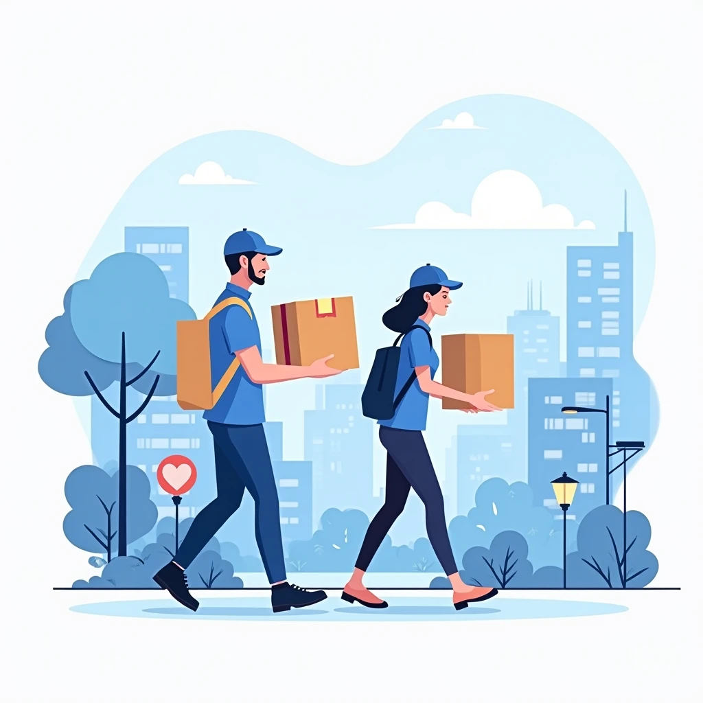 Delivery job scene