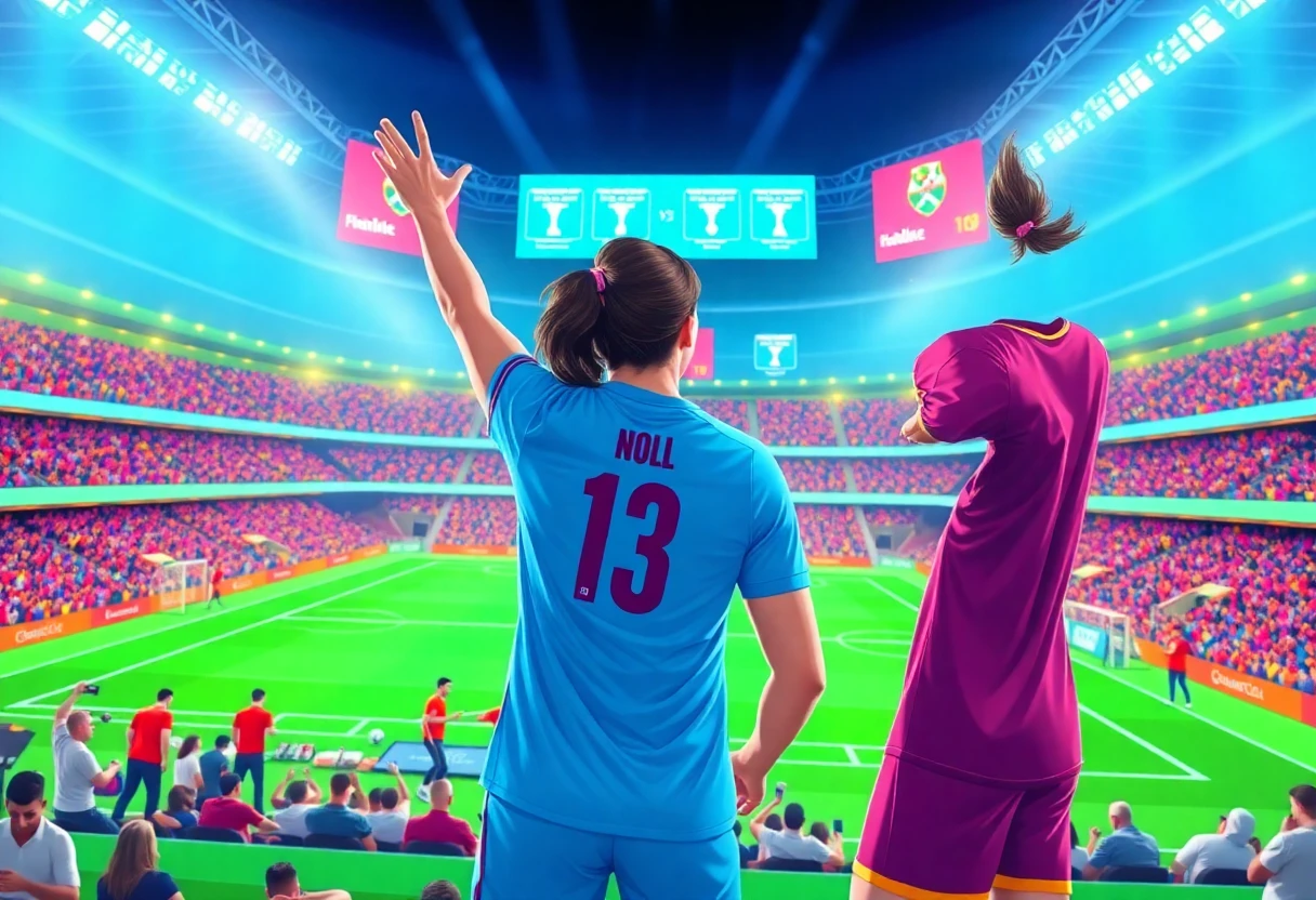 Celebración de una joven estrella del fútbol