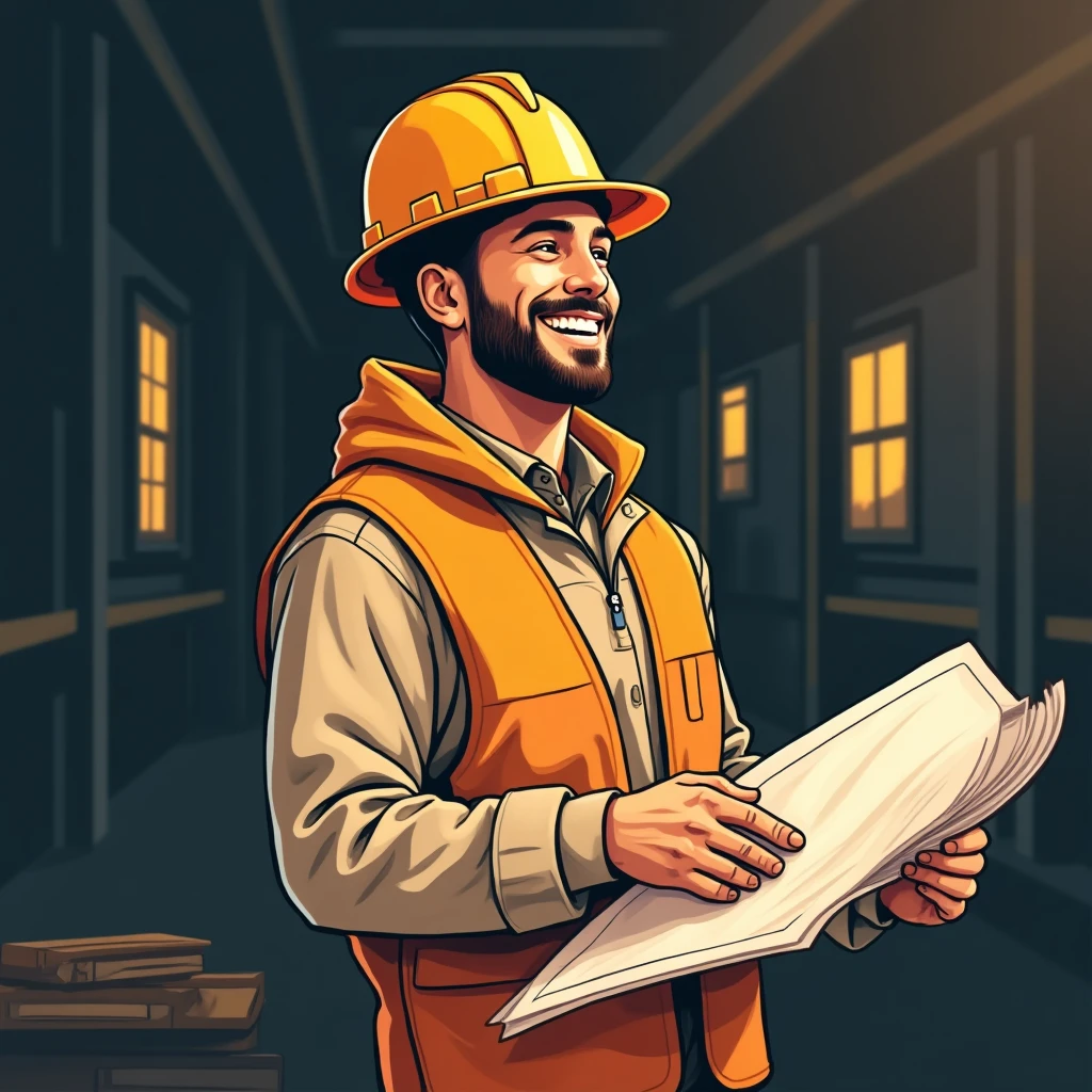 Trabajador de la construcción en obra