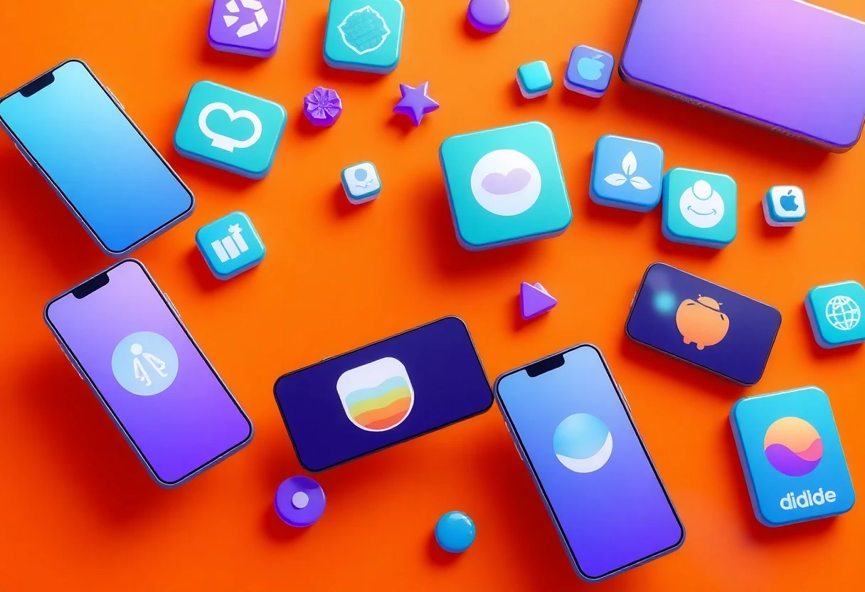 Representação abstrata de apps de meditação