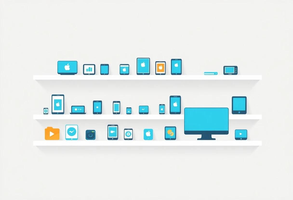 Ilustração de apps para grandes equipes