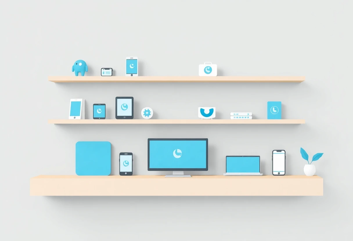 Ilustração de apps especializados