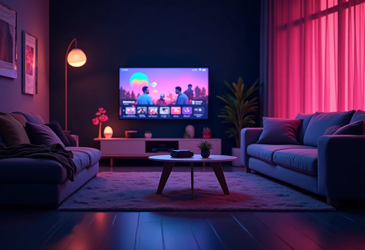 Ambiente de sala de estar com TV