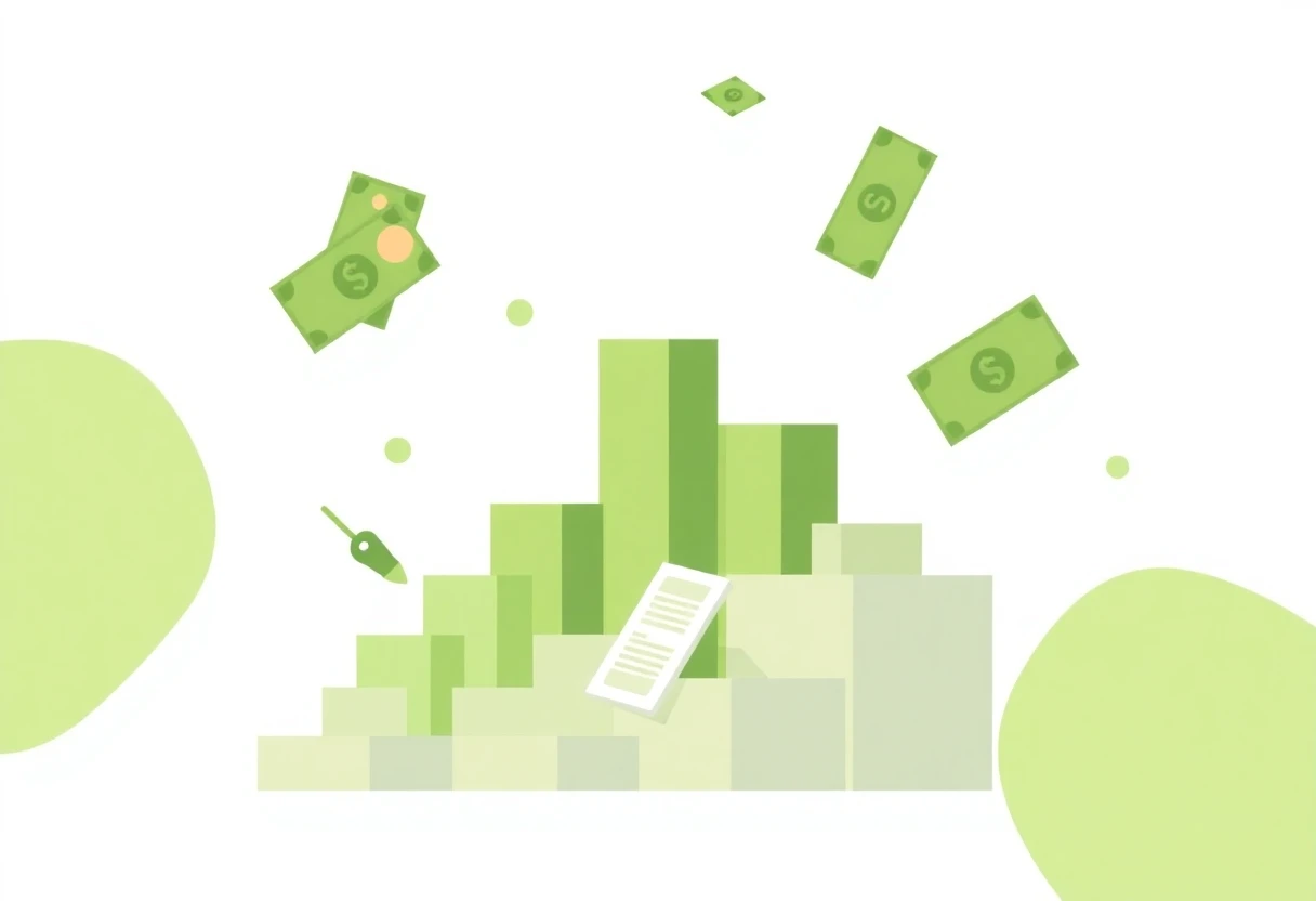 Ilustração de crescimento financeiro