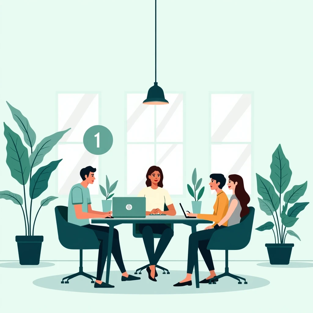Ambiente de trabalho com grandes benefícios