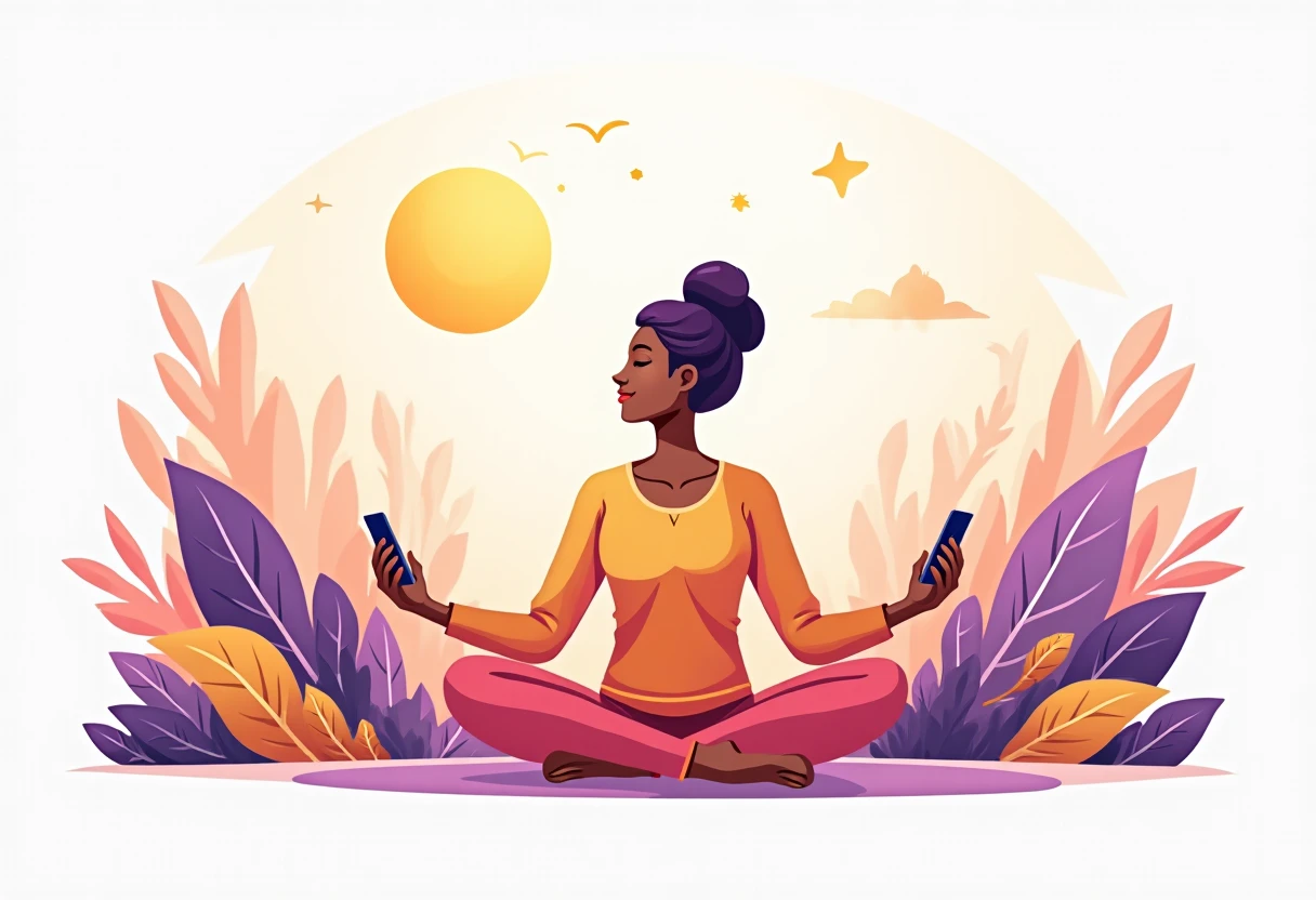 Meditation in a tranquil garden