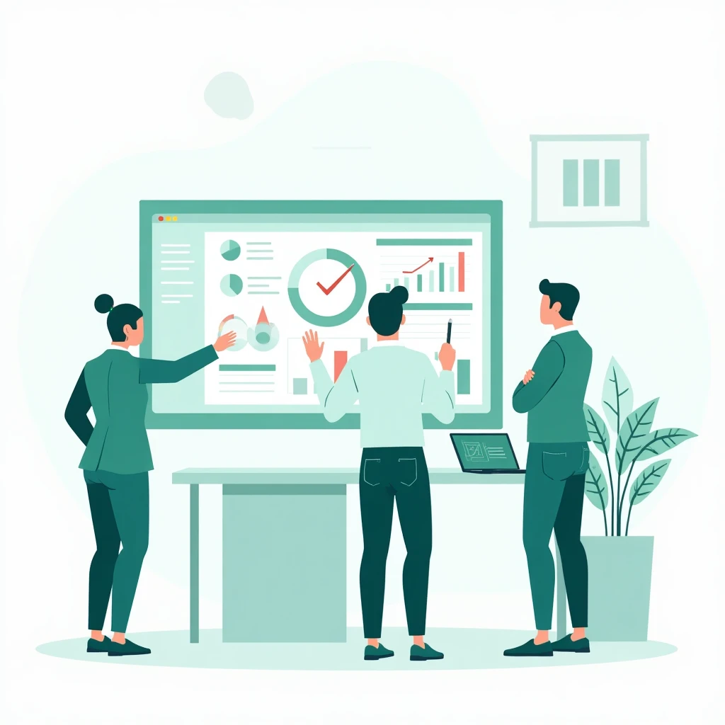 Profesional de datos analizando gráficos