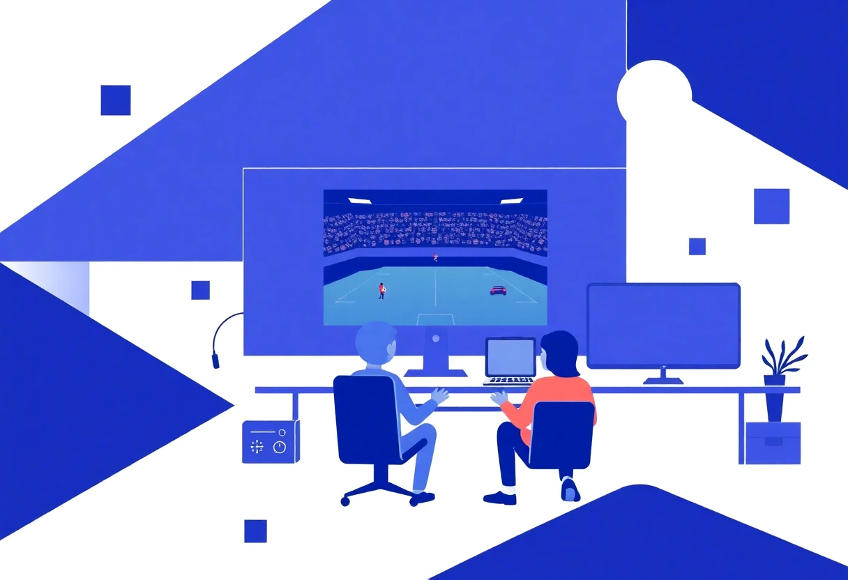 Sports app technology illustration