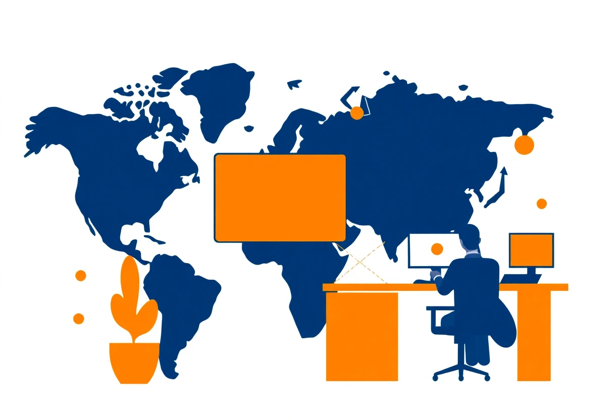 Global financial connectivity illustration