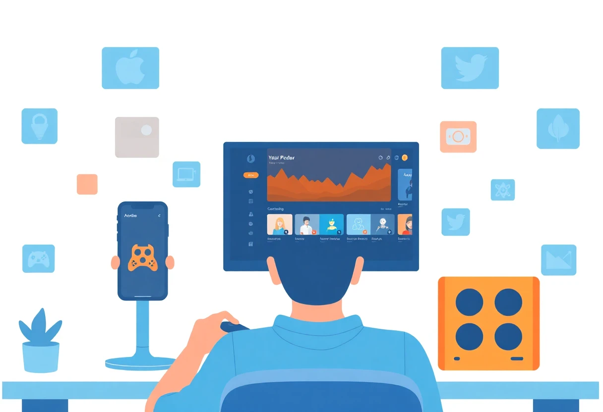 Interfaz de app de streaming sin anuncios