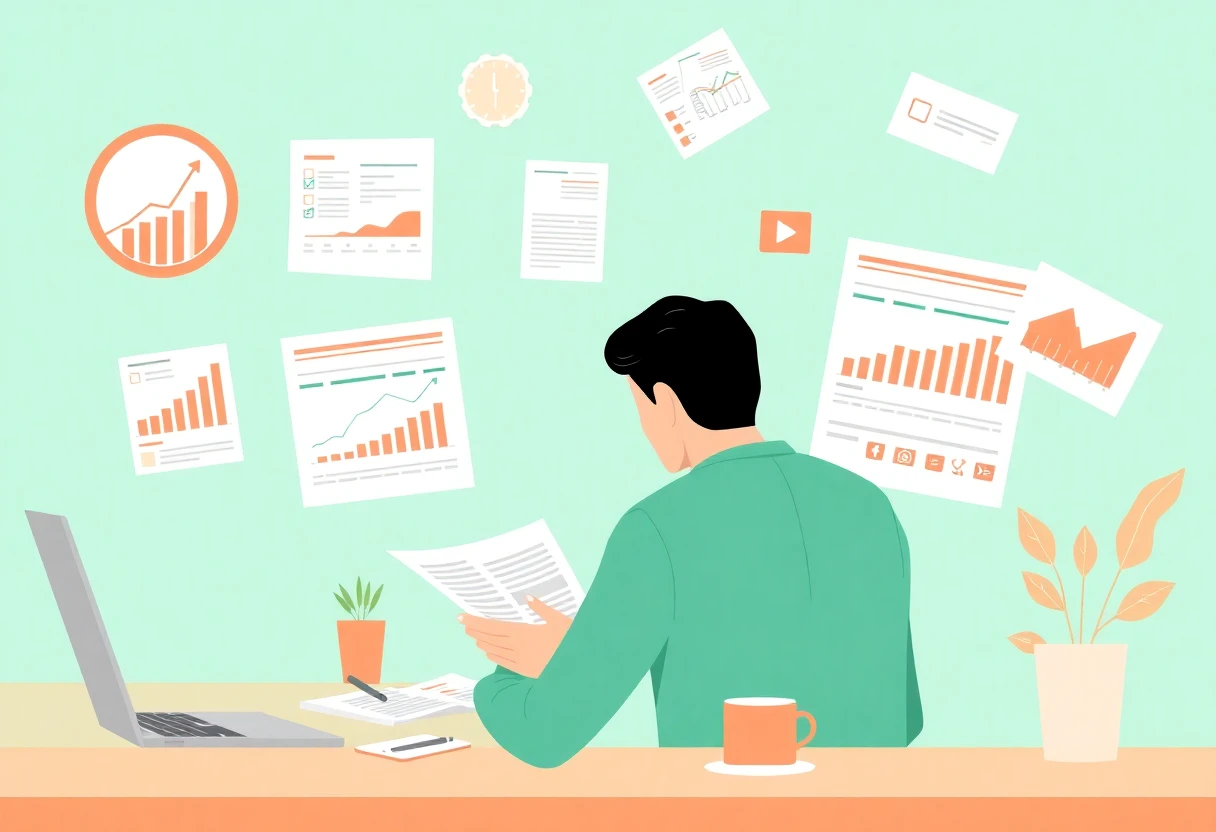 Person analyzing loan documents