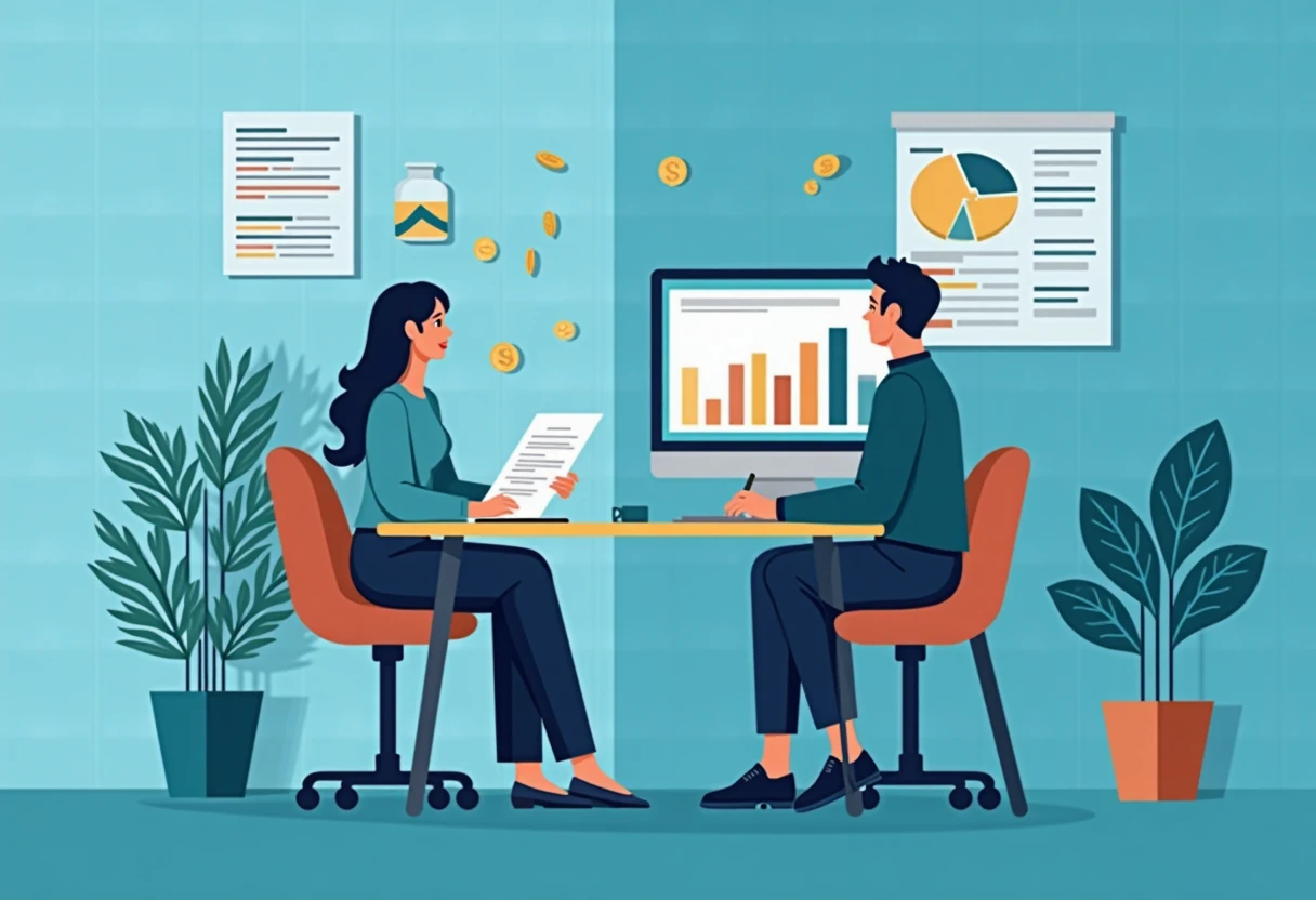 Financial advisor explaining loan options