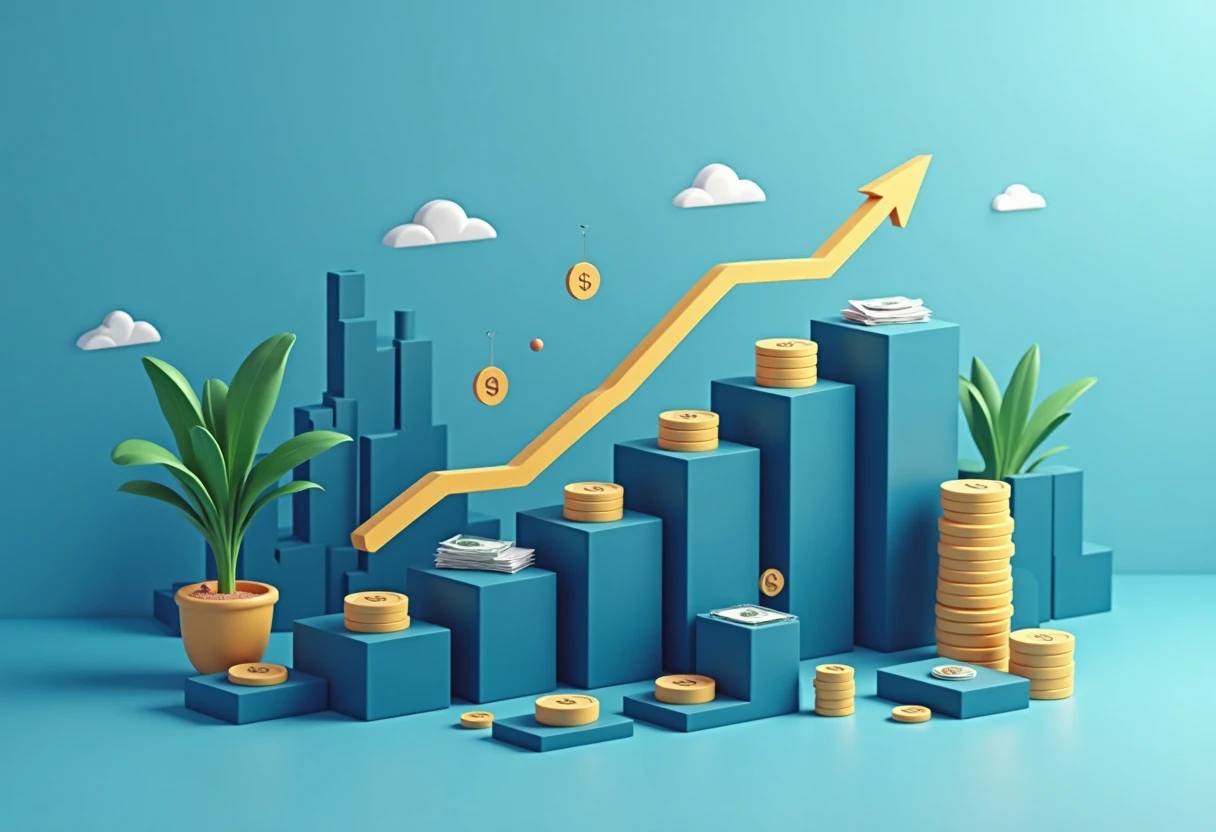 Financial growth illustration