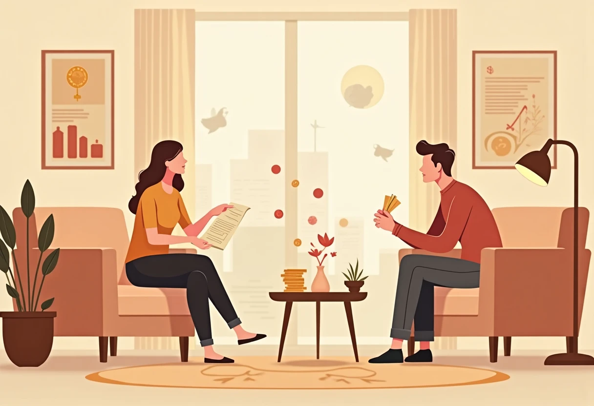 Discussing financial options at home