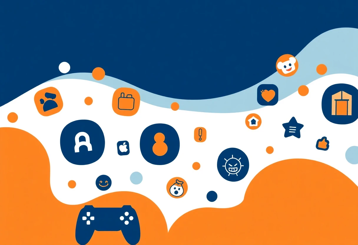 Ilustración de iconos de apps de productividad