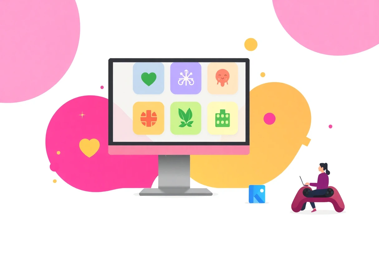 Health app interface illustration