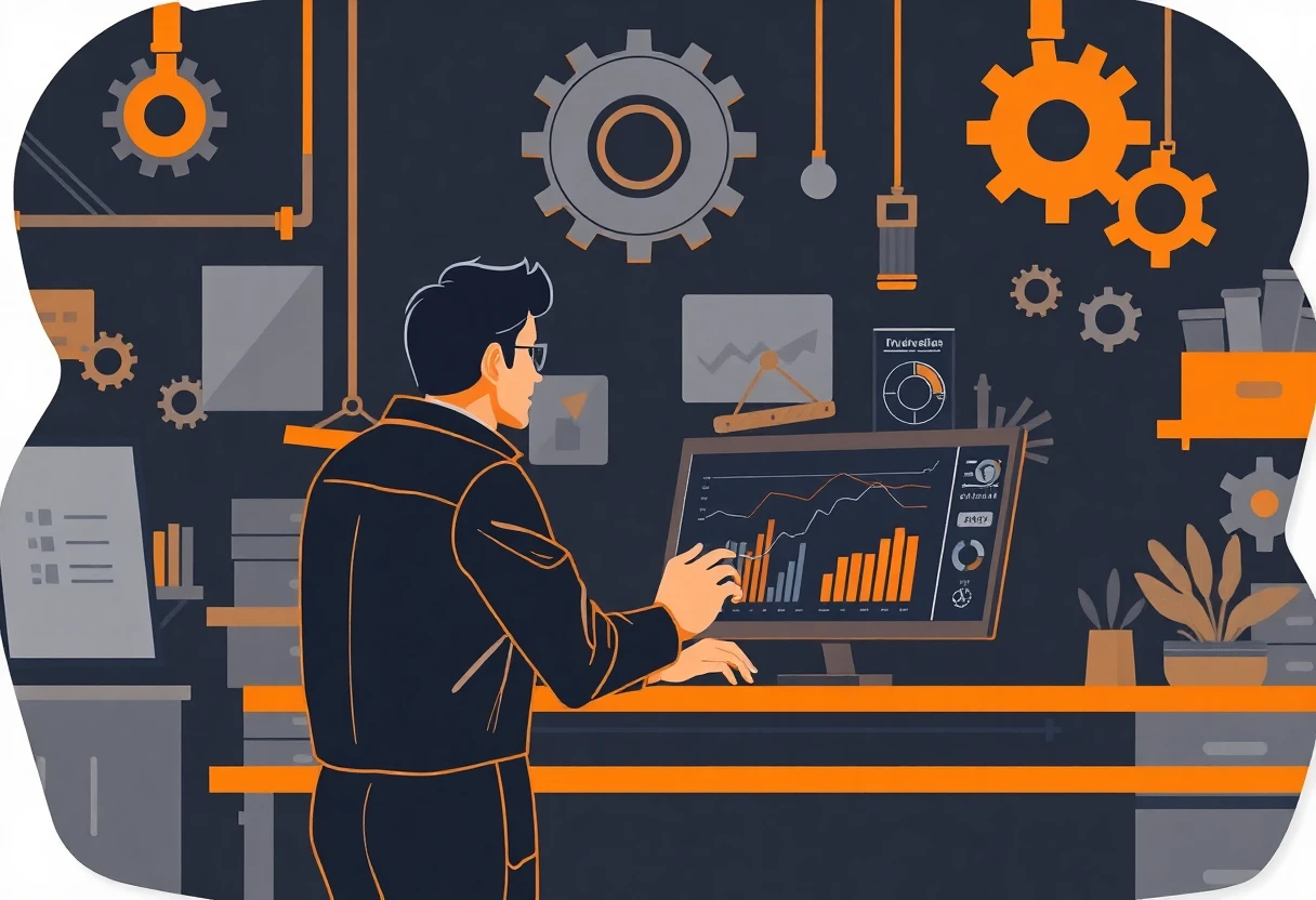 Profesional de finanzas analizando gráficos