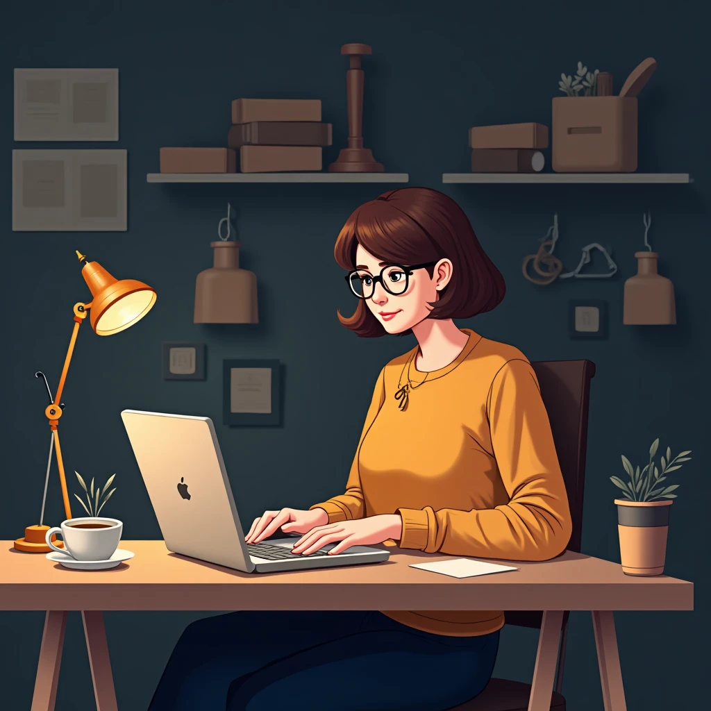 Trabalho de escritório em andamento