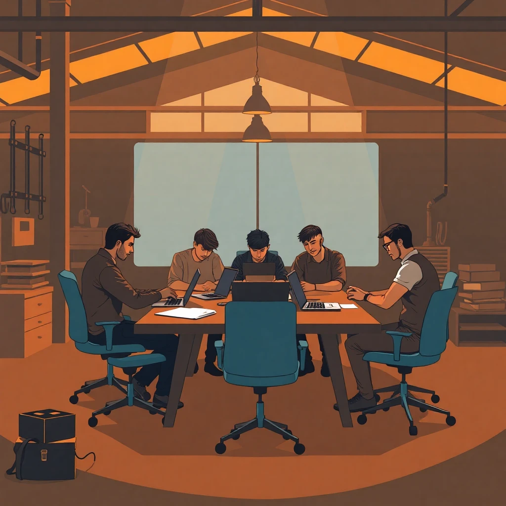 Colaboração em equipe no escritório