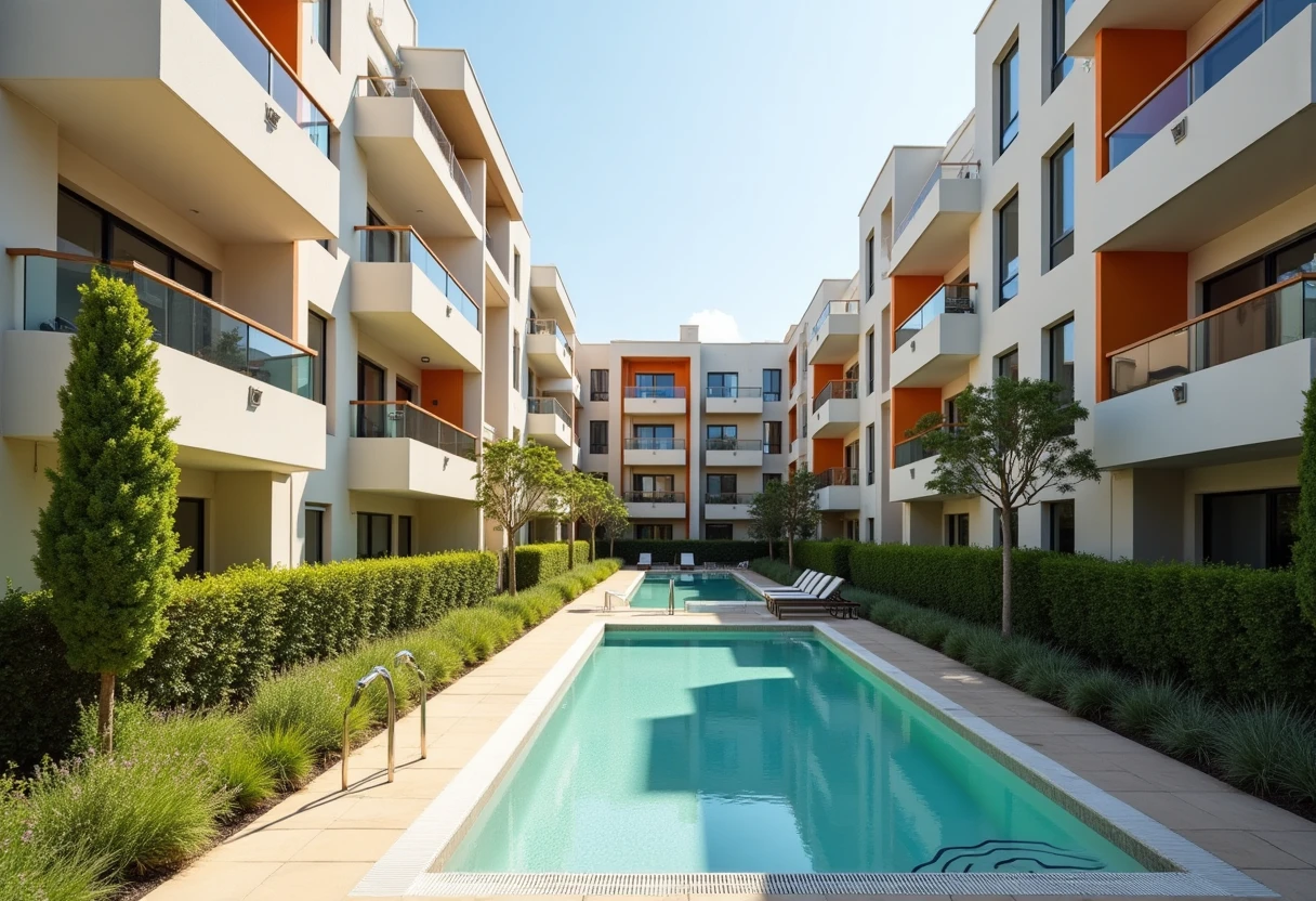 Comunidad de condominios con amenidades