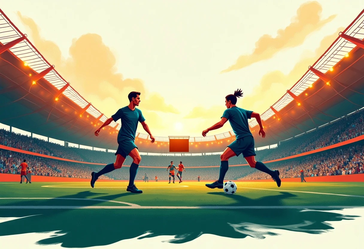 MLB stadion bij zonsondergang