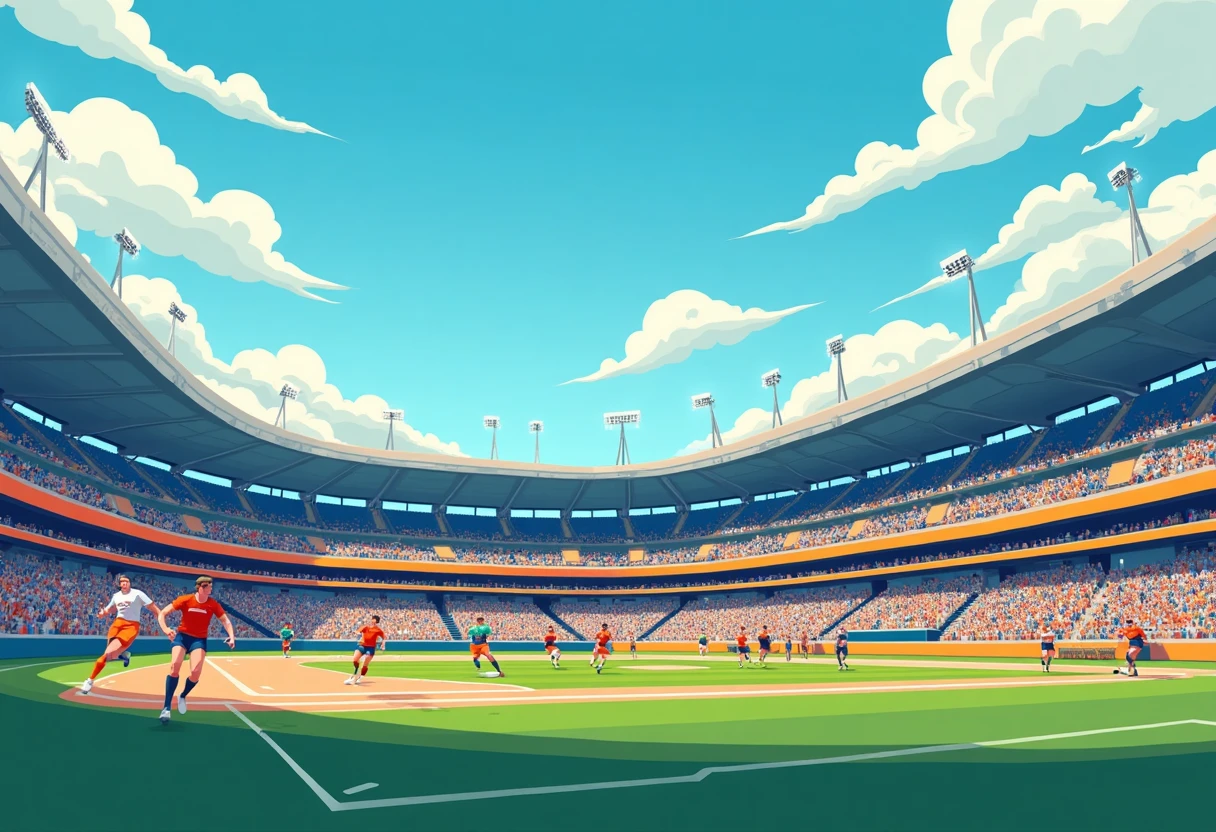 Exciting MLB showdown atmosphere