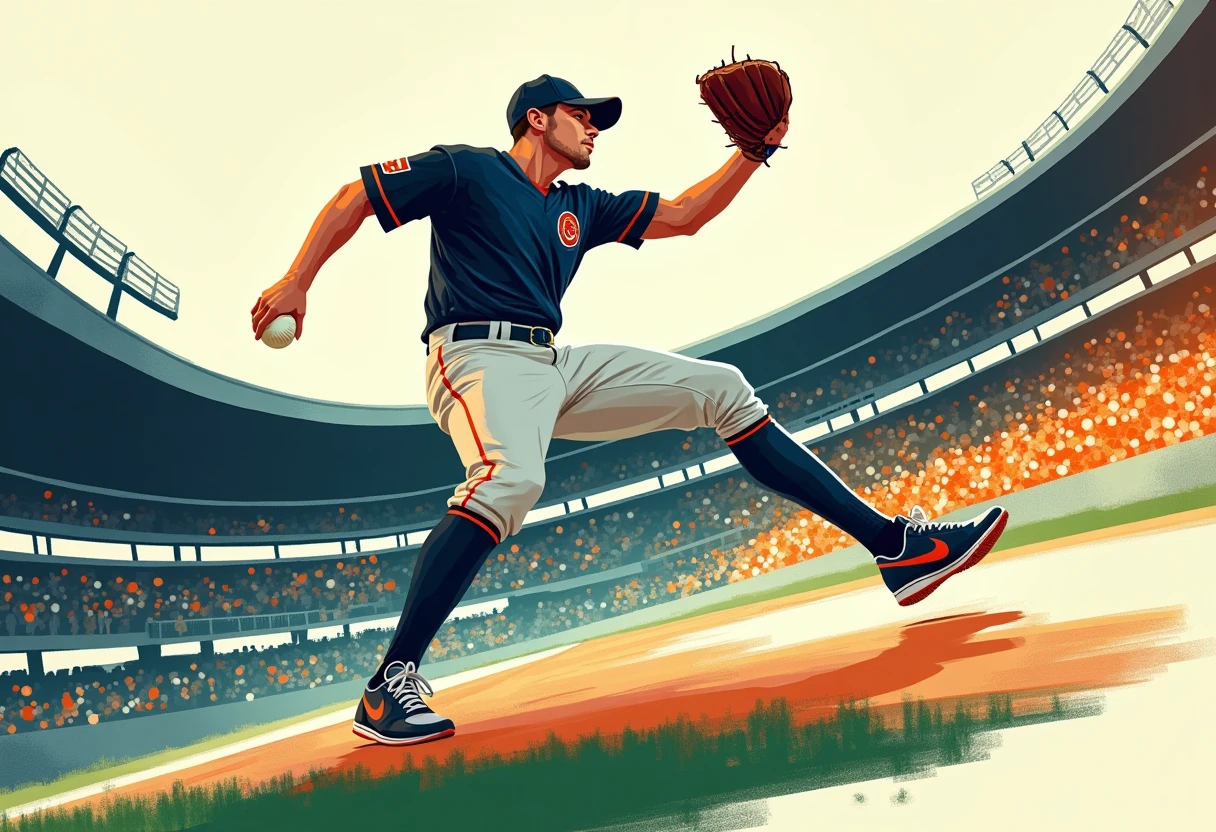 High-speed baseball action