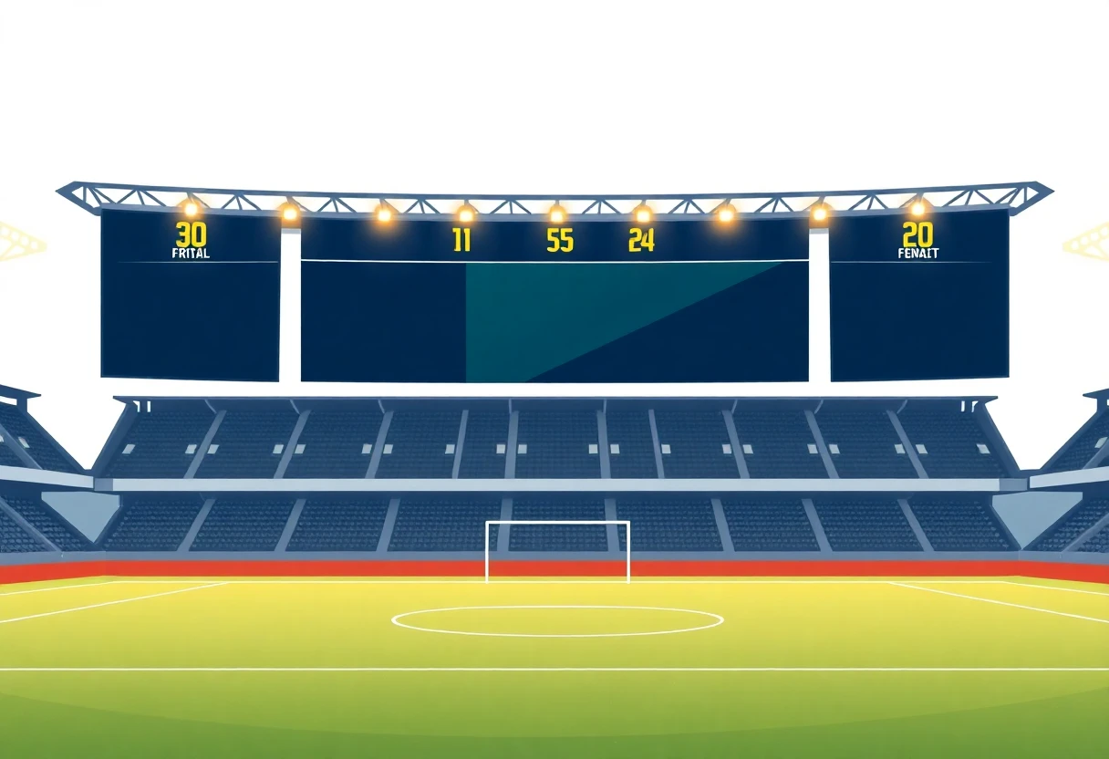 Resultado alto en un partido de fútbol