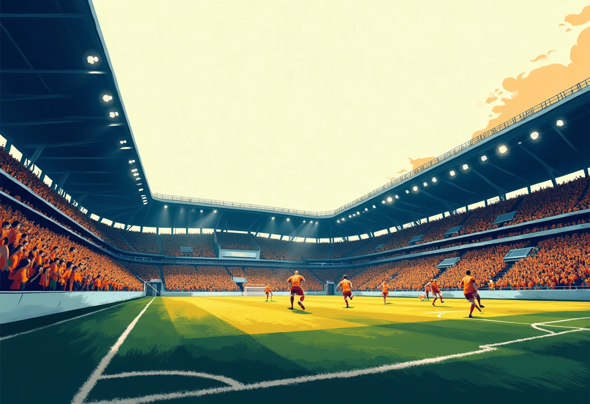 Stadio con tifosi entusiasti